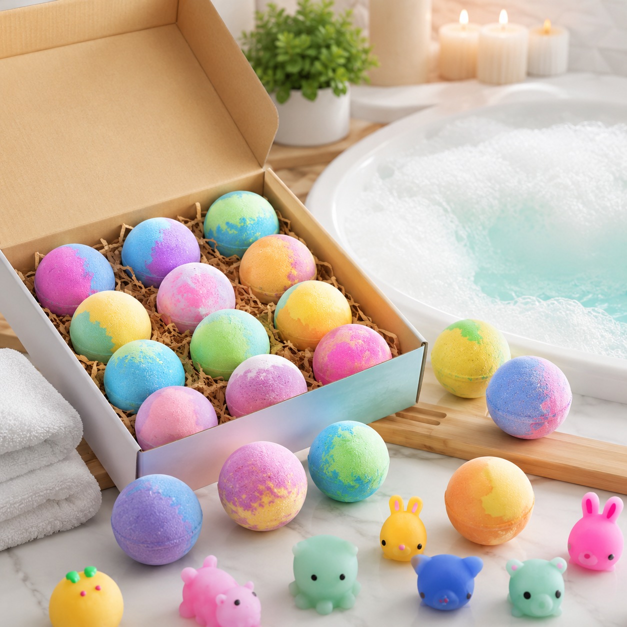 Bath Bombs for Kids with Toys
